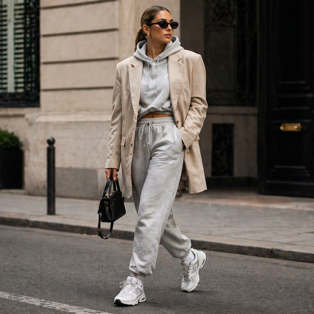 La fusió entre roba esportiva i peces elegants en la moda contemporània